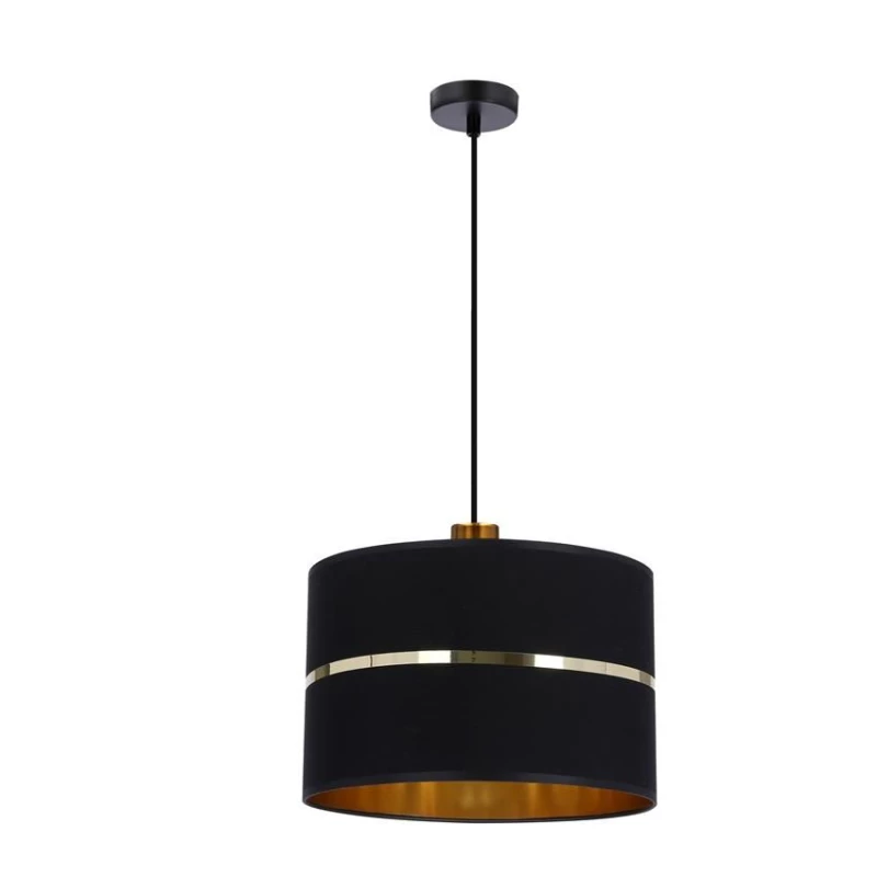 Moderné závesné osvetlenie ASSAM - 1xE27, 60W, čierne / zlaté