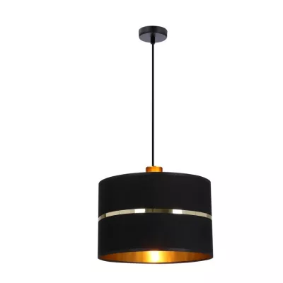 Moderné závesné osvetlenie ASSAM - 1xE27, 60W, čierne / zlaté