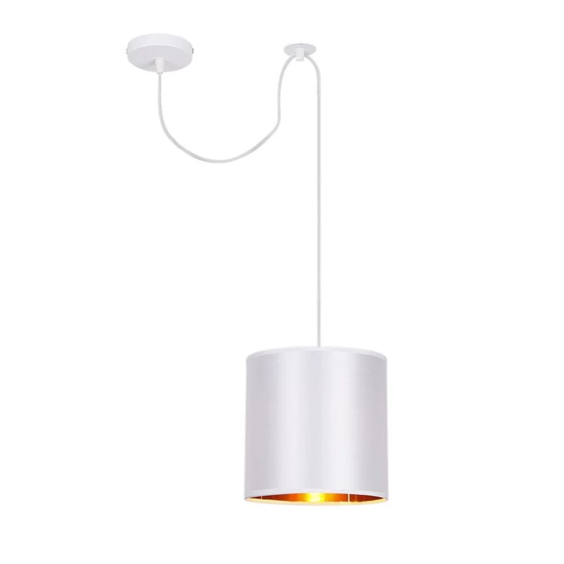 Závesné moderné osvetlenie ATLANTA - 1xE27, 40W, biele / zlaté