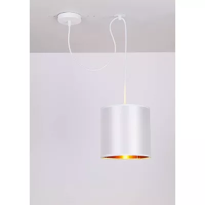 Závesné moderné osvetlenie ATLANTA - 1xE27, 40W, biele / zlaté