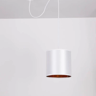 Závesné moderné osvetlenie ATLANTA - 1xE27, 40W, biele / zlaté