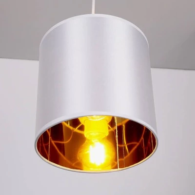 Závesné moderné osvetlenie ATLANTA - 1xE27, 40W, biele / zlaté