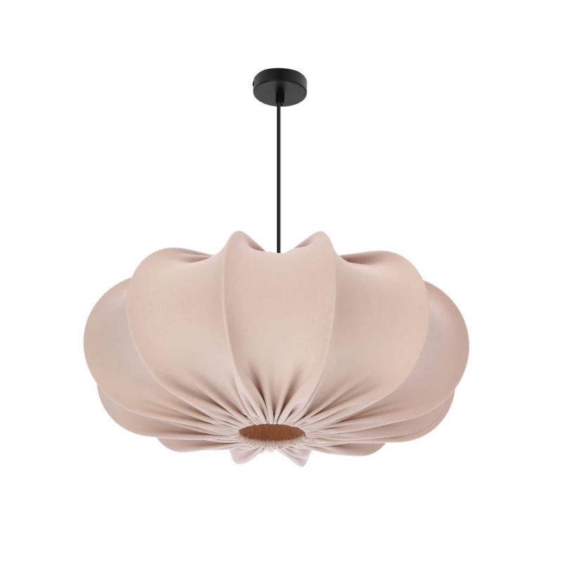 Dizajnové závesné osvetlenie CAFEE - 1xE27, 40W, 52cm, okrúhle, čierne / frappé