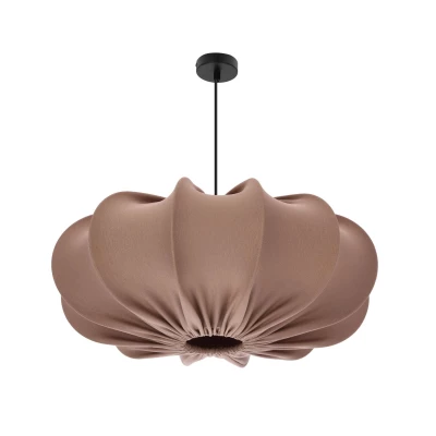 Dizajnové závesné osvetlenie CAFEE - 1xE27, 40W, 52cm, okrúhle, čierne / mokka