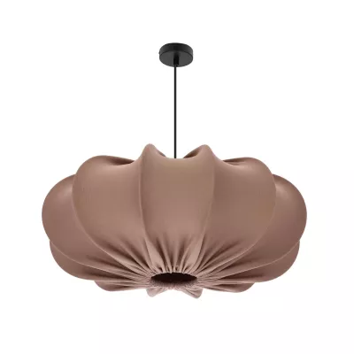 Dizajnové závesné osvetlenie CAFEE - 1xE27, 40W, 52cm, okrúhle, čierne / mokka