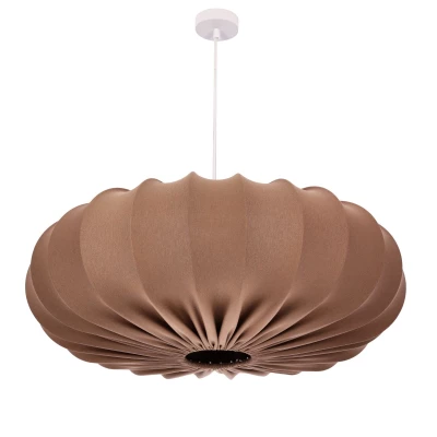 Dizajnové závesné osvetlenie CAFEE - 1xE27, 40W, 66cm, okrúhle, biele / mokka