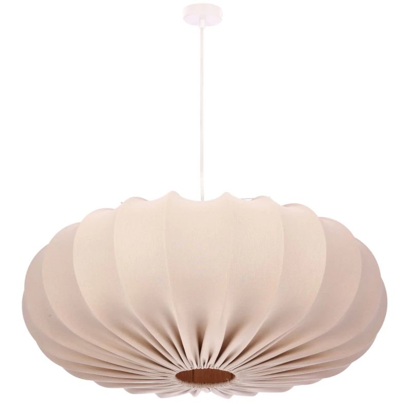 Dizajnové závesné osvetlenie CAFEE - 1xE27, 40W, 66cm, okrúhle, biele / frappé