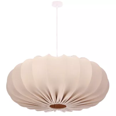 Dizajnové závesné osvetlenie CAFEE - 1xE27, 40W, 66cm, okrúhle, biele / frappé