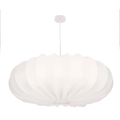 Dizajnové závesné osvetlenie CAFEE - 1xE27, 40W, 66cm, okrúhle, biele / latte