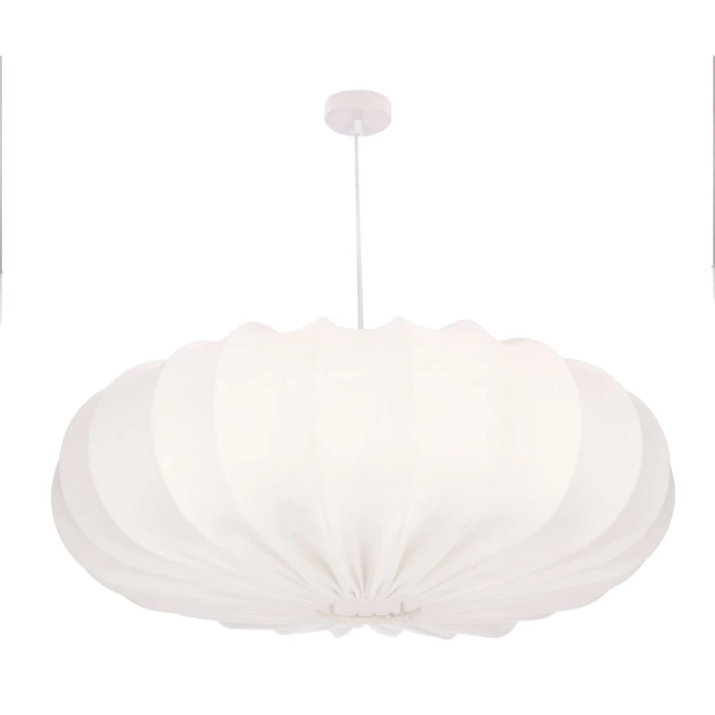 Dizajnové závesné osvetlenie CAFEE - 1xE27, 40W, 66cm, okrúhle, biele / latte