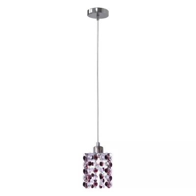 Závesné moderné svietidlo CLASSIC - 1xG9, 40W, chrómované / vínové