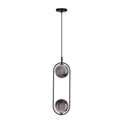 Závesné art deco osvetlenie CORDEL - 2xG9, 28W, čierne / grafitové