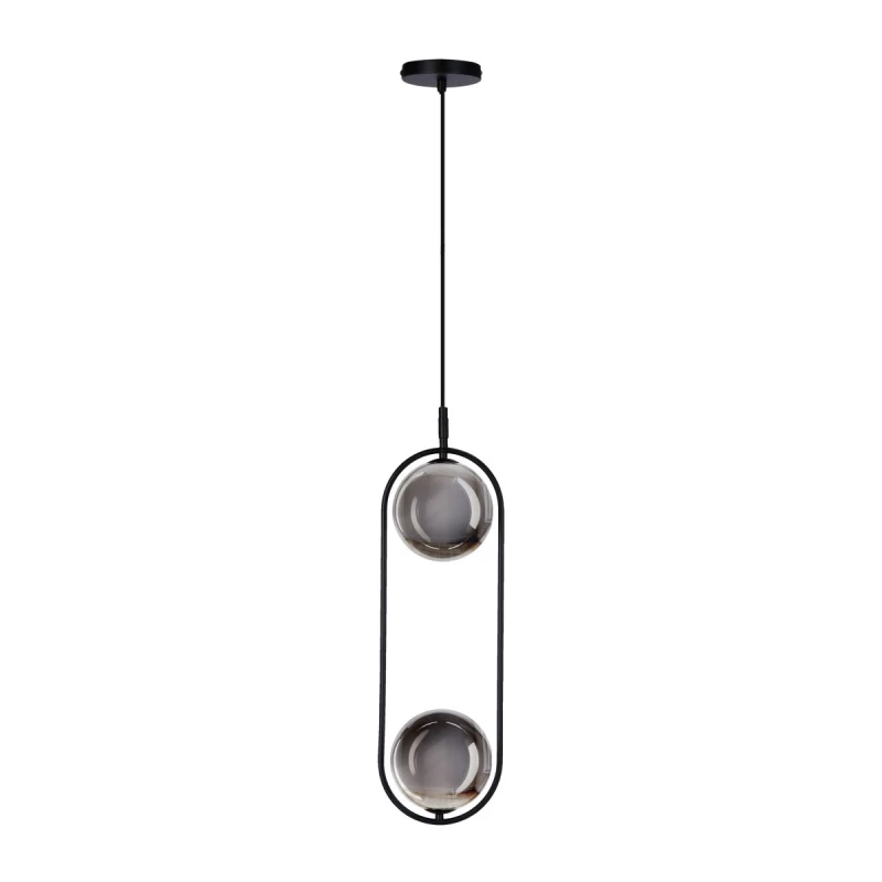 Závesné art deco osvetlenie CORDEL - 2xG9, 28W, čierne / grafitové
