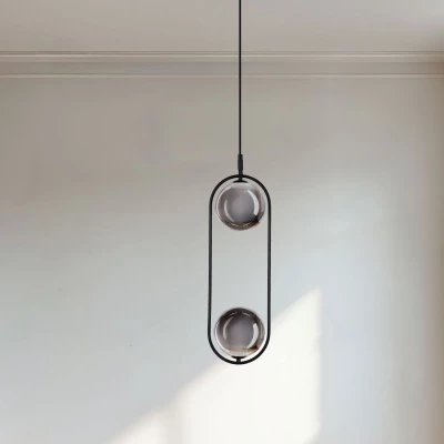 Závesné art deco osvetlenie CORDEL - 2xG9, 28W, čierne / grafitové
