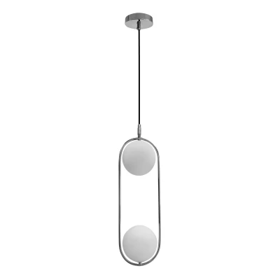Závesné art deco osvetlenie CORDEL - 2xG9, 28W, chrómované / biele