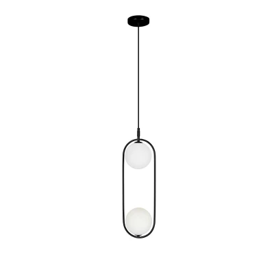 Závesné art deco osvetlenie CORDEL - 2xG9, 28W, čierne / biele