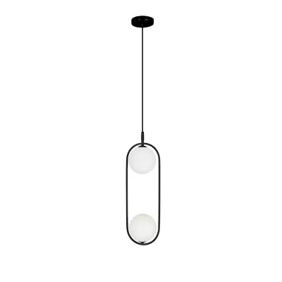 Závesné art deco osvetlenie CORDEL - 2xG9, 28W, čierne / biele