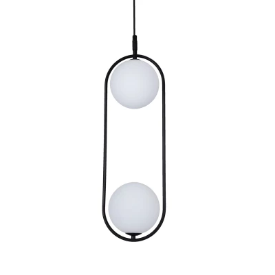 Závesné art deco osvetlenie CORDEL - 2xG9, 28W, čierne / biele