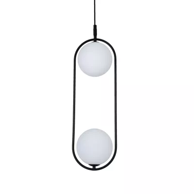 Závesné art deco osvetlenie CORDEL - 2xG9, 28W, čierne / biele
