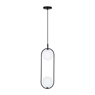 Závesné art deco osvetlenie CORDEL - 2xG9, 28W, čierne / biele