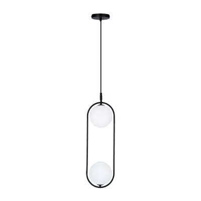 Závesné art deco osvetlenie CORDEL - 2xG9, 28W, čierne / biele