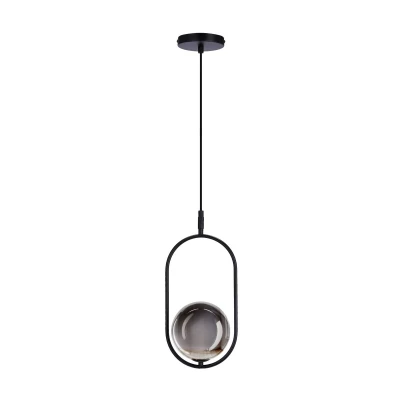 Závesné art deco osvetlenie CORDEL - 1xG9, 28W, čierne / grafitové