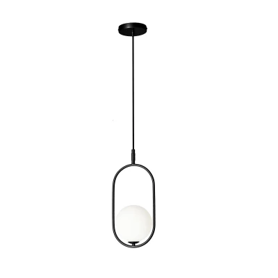 Závesné art deco osvetlenie CORDEL - 1xG9, 28W, čierne / biele