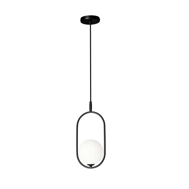 Závesné art deco osvetlenie CORDEL - 1xG9, 28W, čierne / biele