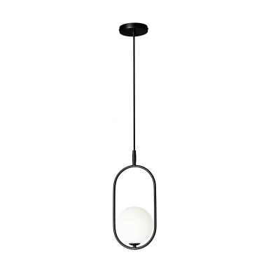 Závesné art deco osvetlenie CORDEL - 1xG9, 28W, čierne / biele