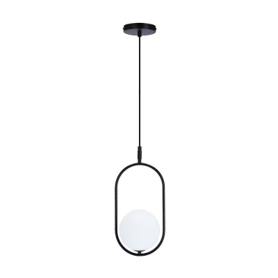 Závesné art deco osvetlenie CORDEL - 1xG9, 28W, čierne / biele