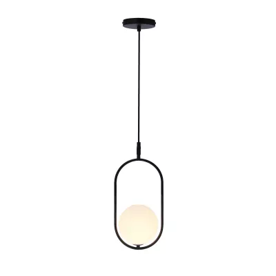 Závesné art deco osvetlenie CORDEL - 1xG9, 28W, čierne / biele