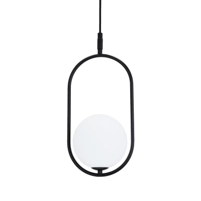 Závesné art deco osvetlenie CORDEL - 1xG9, 28W, čierne / biele