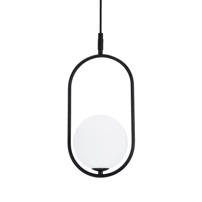 Závesné art deco osvetlenie CORDEL - 1xG9, 28W, čierne / biele