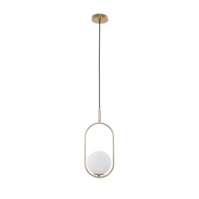 Závesné art deco osvetlenie CORDEL - 1xG9, 28W, mosadzné / biele