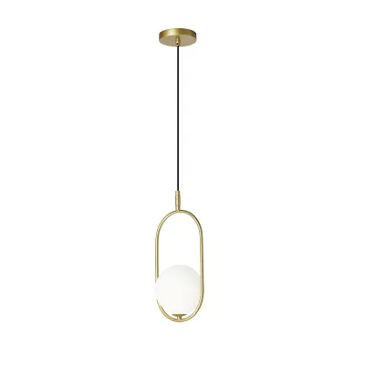Závesné art deco osvetlenie CORDEL - 1xG9, 28W, mosadzné / biele