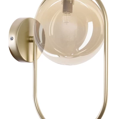 Art deco nástenné osvetlenie CORDEL - 1xG9, 28W, mosadzné / jantárové