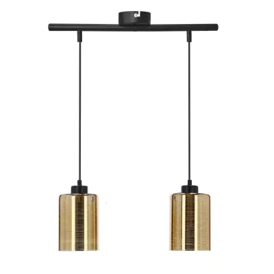 Moderné závesné osvetlenie nad jedálenský stôl COX - 2xE27, 60W, zlaté
