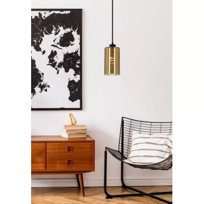 Moderné závesné osvetlenie COX - 1xE27, 60W, zlaté