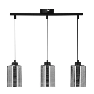Moderné závesné osvetlenie nad jedálenský stôl COX - 3xE27, 60W, chrómované