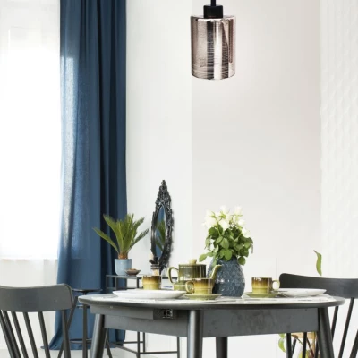 Moderné závesné osvetlenie COX - 1xE27, 60W, chrómované