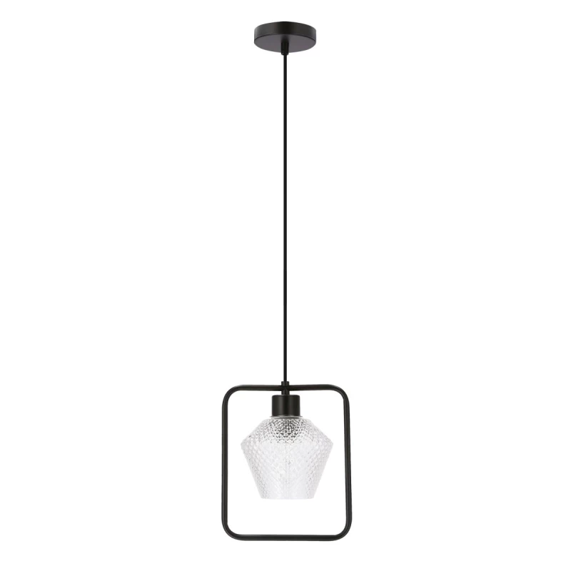 Závesné osvetlenie NIKO - 1xE27, 40W, čierne / číre
