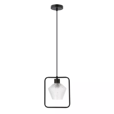 Závesné osvetlenie NIKO - 1xE27, 40W, čierne / číre
