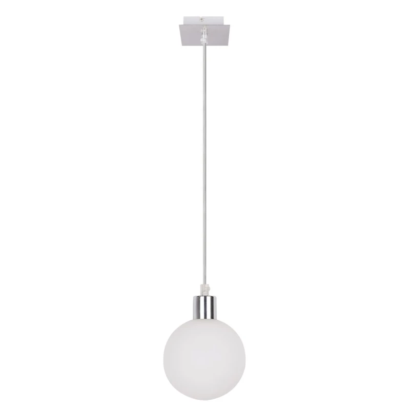 Moderné závesné osvetlenie ODEN - 1xG9, 40W, 12cm, guľa, chrómované / biele