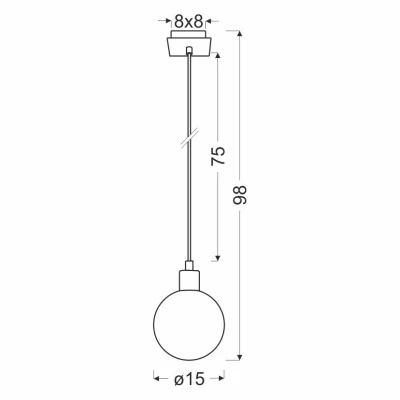 Moderné závesné osvetlenie ODEN - 1xG9, 40W, 15cm, guľa, chrómované / biele