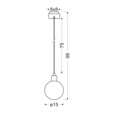 Moderné závesné osvetlenie ODEN - 1xG9, 40W, 15cm, guľa, chrómované / biele
