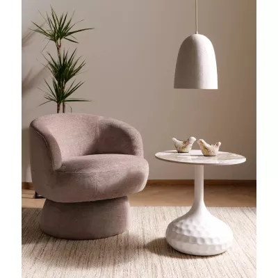 Elegantné čalúnené kreslo AGUSTIN - tmavo béžové