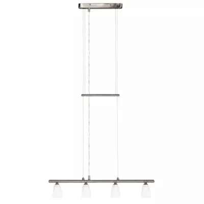 Závesné moderné svietidlo nad jedálenský stôl PARMA - 4xG9, 40W, strieborné