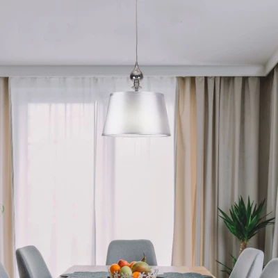 Moderné závesné svietidlo PRIMA - 1xE27, 60W, chrómované / strieborné