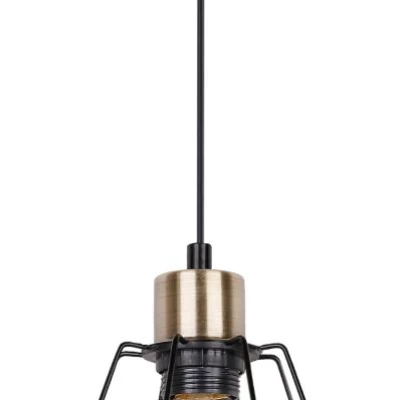 Závesné industriálne osvetlenie PRIMO 1 - 1xE27, 60W, patina/čierna
