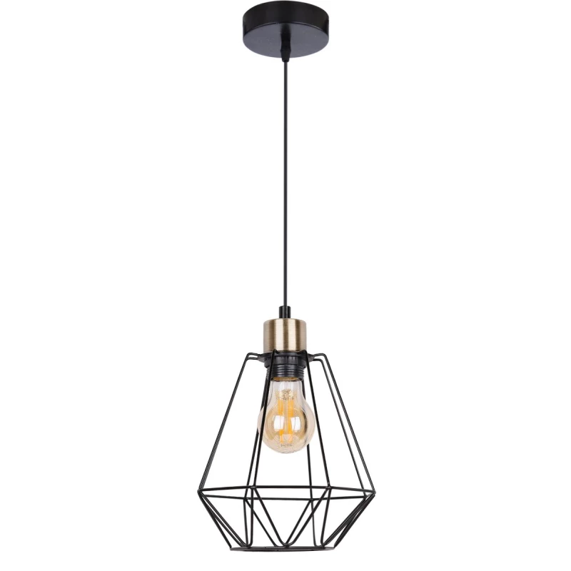 Závesné industriálne osvetlenie PRIMO 1 - 1xE27, 60W, patina/čierna